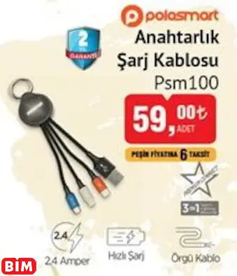 POLOSMART ANAHTARLIK ŞARJ KABLOSU PSM100 POLOSMART ANAHTARLIK ŞARJ KABLOSU PSM100